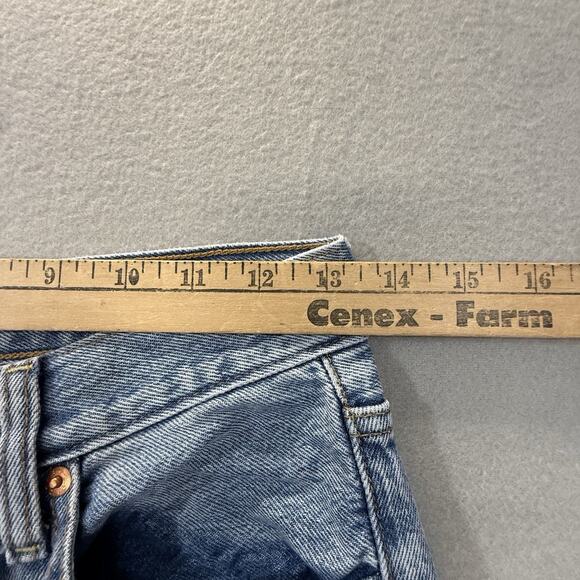 Levis Premium Jeans Women 26 Ribcage Wide Leg High Rise Light Wash 100% Cotton - Picture 7 of 13